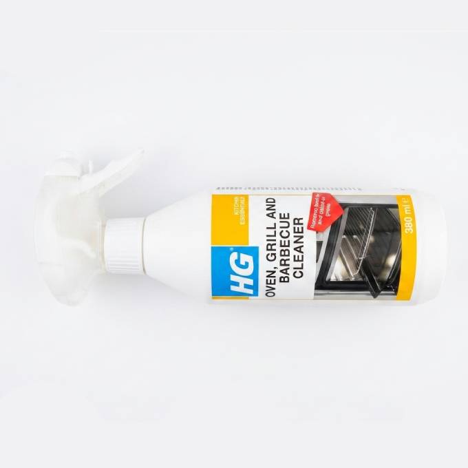 HG Oven, Grill & BBQ Cleaner Spray, Removes Baked-On Food & Grease 380ml